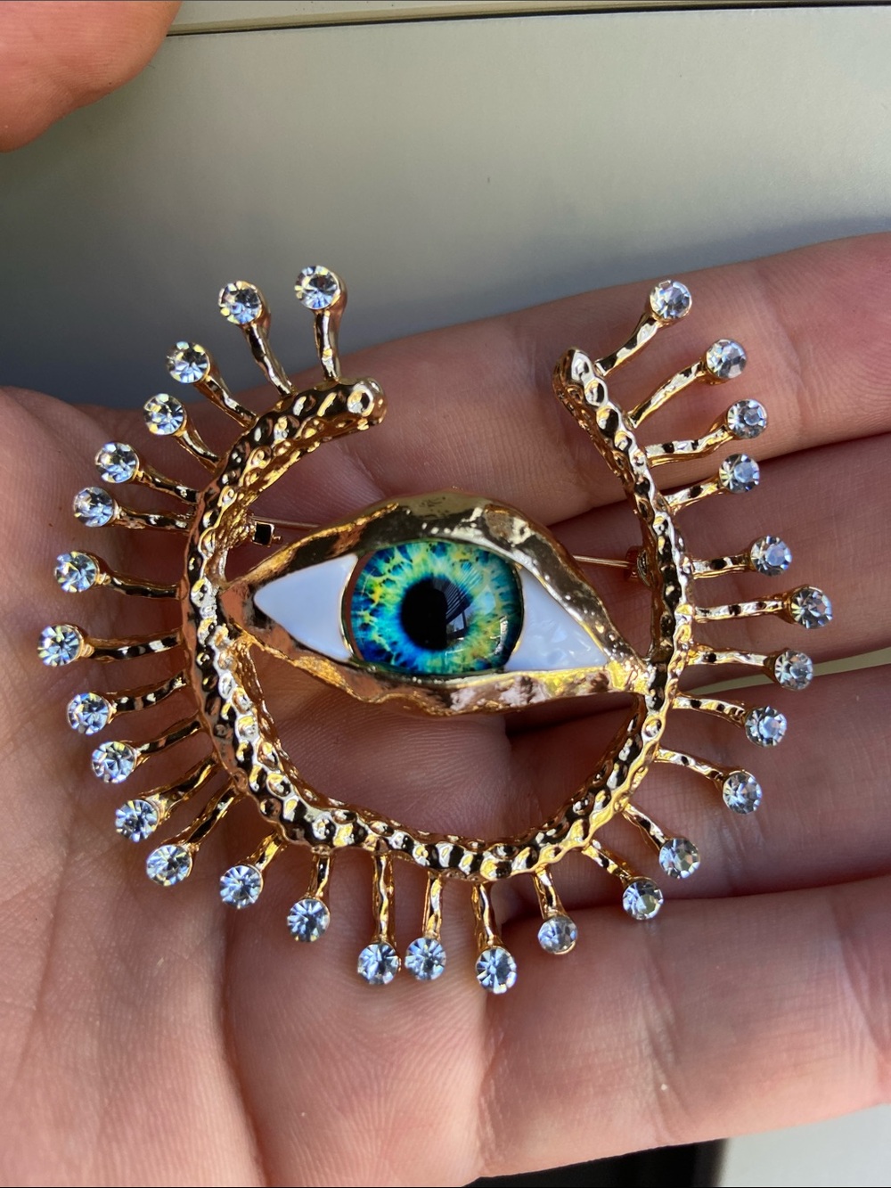 NEW! Eye of Protection Rhinestone Brooch Pin. Lucky brooch 🧿 - Picture 3 of 4